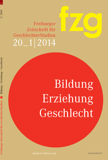 Cover Bildung Erziehung Geschlecht